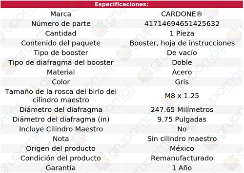 1 Booster Frenos Toyota Van 86 Al 89 Cardone Reman Foto 5