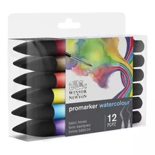 Caja Marcadores Acuarela Winsor & Newton X 12 Tonos Basicos