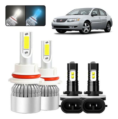 Kit De Focos Led 9007 H11 Para Saturn Ion 2004 2005 2006 07