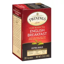 Té Twinings English Breakfast Extra Bold 20 Bolsitas Import