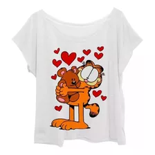 Camiseta T-shirt Estampada Garfield Fitness Plus Size Até G3