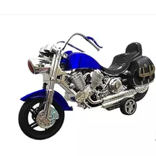 Moto De Brinquedo Modelo Harley Davidson Azul