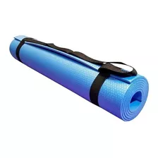 Tapete Colchonete Pilates Yoga Mat Alux 170x60cm Eva Azul