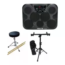 Kit Bateria Eletronica Revas Roland Pb350 + Estante+banco