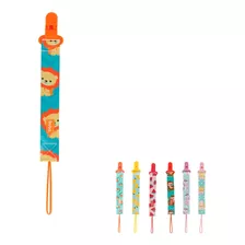 Prendedor Chupetas Buba Com Cordão Animal Fun Divertido