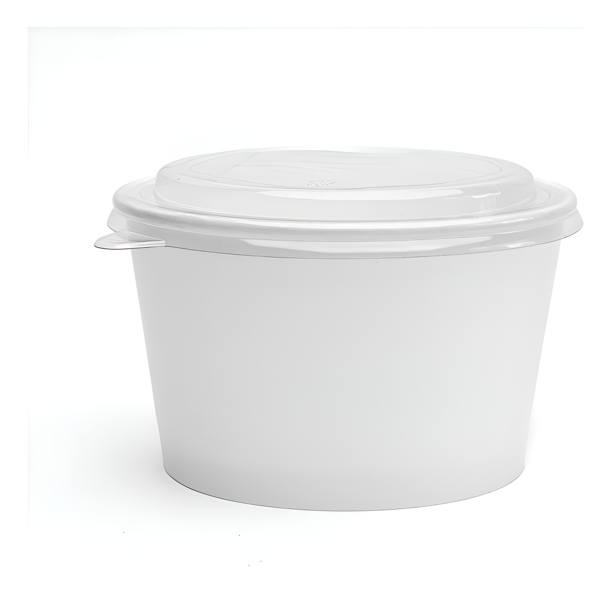 Pote Helado De Polipapel Blanco 750cc Con Tapa | 100  Unid. Blanco