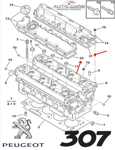 Juego Junta Tapa Punteria Peugeot 307 2.0 16v Aos 2001-2005 Foto 5