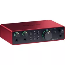 Interfaz De Grabación Placa Usb Focusrite Scarlett 2i2 4 Gn Color Rojo