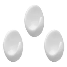 Cartela Ganchos Adesivo P/ Utensílios Branco 3m C/ 3 Ganchos