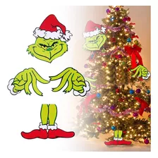 Decoración De Árbol De Navidad Grinch Con Forma De Cabeza, B