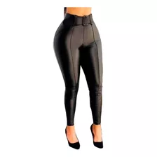 Leggin Pantalon Vinipiel Satin Con Cinturon 