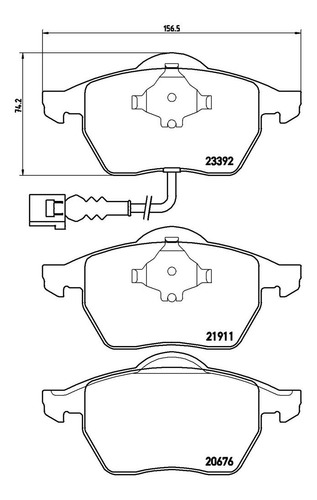 Balatas Delanteras / Vw Jetta Glx Vr6 2002 Semimetlica Foto 2