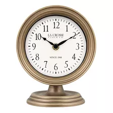 La Crosse 404-3229a Reloj De Cuarzo De Mesa De Metal Mabel D