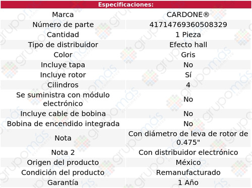 1 Distribuidor Ford Aspire L4 1.3l 94 Al 97 Cardone Reman Foto 5