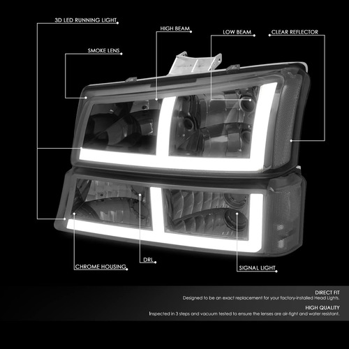 Dna Motoring Hl-lb4-csil03-sm-cl1 - Par De Faros Delanteros  Foto 2