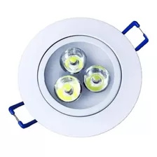 Kit 2 Spot De Led 3w Lampada Direcionável Sanca Branco Frio 110v/220v (bivolt)