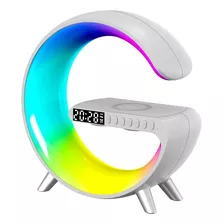 Lampara Corneta Inteligente G Reloj Cargador Inalambrico Rgb