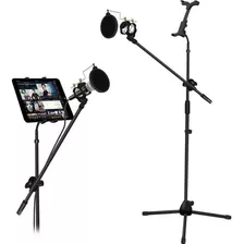 Pedestal Multiuso Microfone Pop Filter Aranha Suporte Tablet