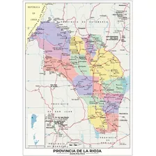 Mapa Provincia De La Rioja Lona 65cm X 90cm Politico