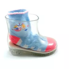 Bota Galocha Bebe Infantil Menina Acompanha Meia