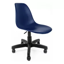 Cadeira Base Escura Eames Office Empório Tiffany Azul Ce Cor Azul Bic Material Do Estofamento Polipropileno