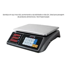 Balança Comercial Digital Ramuza Dcl 35kg 110v/220v Preto 32 cm X 23 cm