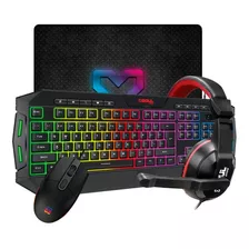 Kit Teclado +mouse +auricular +mousepad Full Streamer Gaming