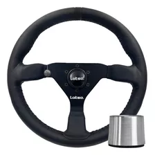 Volante Esportivo Lotse Gt330 ( Couro / Preto )