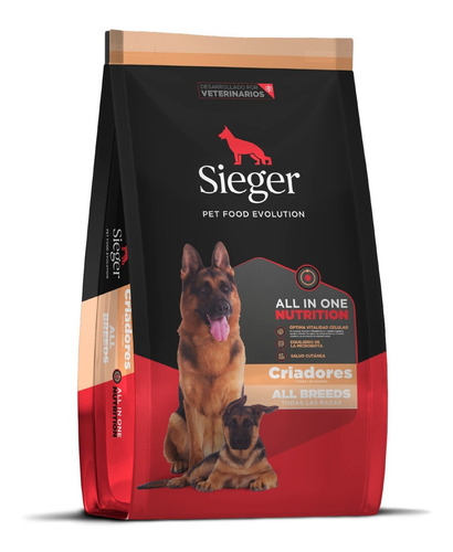 Alimento Sieger Super Premium Criadores Para Perro Todos Los Tamaños En Bolsa De 20 kg