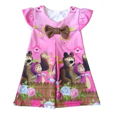 Vestido Batita Niña Bebé Casual Masha Y El Oso