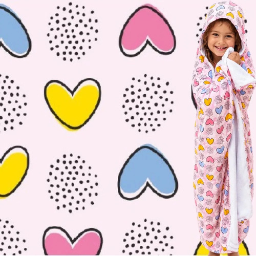 Toalha Gigante Infantil Criança C/ Capuz - Diversas Estampas