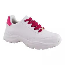 Tênis Vizzano Sneaker Chunky Branco Pink 1331101 Fashion