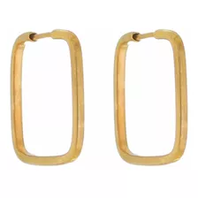 Brinco De Argola Quadrado Ouro 18k 15mm