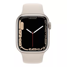 Apple Watch Series 7 (gps, 41mm) - Caja De Aluminio Color Blanco Estelar - Correa Deportiva Blanco Estelar