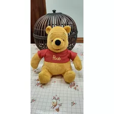 Urso De Pelúcia Pooh Original Disney Usado Long Jump Coleção