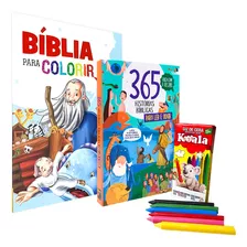 Bíblia Para Colorir E Livro 365 História Bíblica Ler E Ouvir
