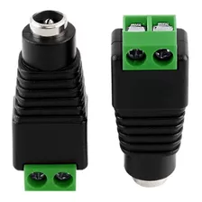 Conector Plug P4 Borne Kit 10 Peças Camera Cftv Fonte Femea