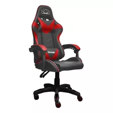 Kraken Silla Gamer Ergonómica Reclinable Escritorio Pc Setup Color Negro/rojo Material Del Tapizado Piel Sintética/cuero Sintético