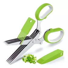 Premium 5-blade Kitchen Scissors - Multipurpose Herb And Sal