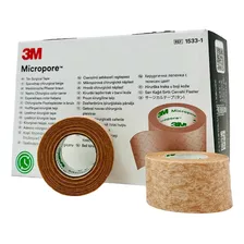 Cinta Micropore Piel 2.5 Cm 3m Caja C/12 Rollos 1533-1