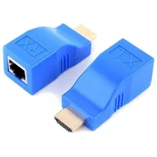 Extensor Hdmi 3d 30 Metros Via 1 Cabo De Rede Rj45 Cat5e/6