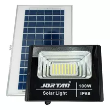 Foco Exterior 100w + Control Remoto + Panel Solar 