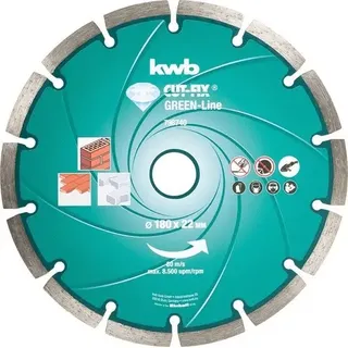 Disco Diamantado Segmentado 180mm Kwb Corte Preciso 7 PuLG