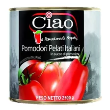 Tomate Pomodori Pelati Italiano Ciao P/ Pizza Molhos 2,5 Kg