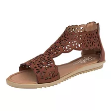 Sandalia Yondeer 63101 Para Mujer Color Camel E4