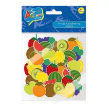 Figura Fruta Goma Eva Adhesivos 50 Pcs Art & Craftt