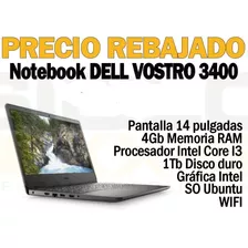 Notebook Dell Vostro 3400 I3-1115g4 4gb 1tb Uhd 14 
