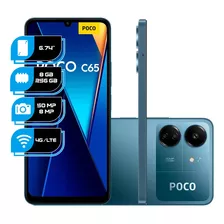 Xiaomi Poco C65 50mp Triple Cam 4g 8gb 256gb Azul