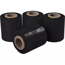 Film Stretch Virgen 10cm Rollo Negro Para Atar Embalar