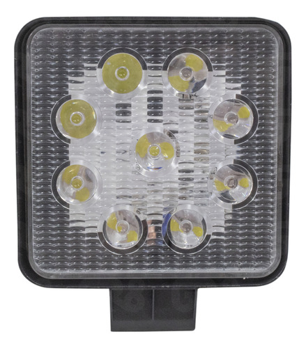 Par Faros 9 Led Cuadrados 27w 4x4 Spot Universal Adaptable Foto 2